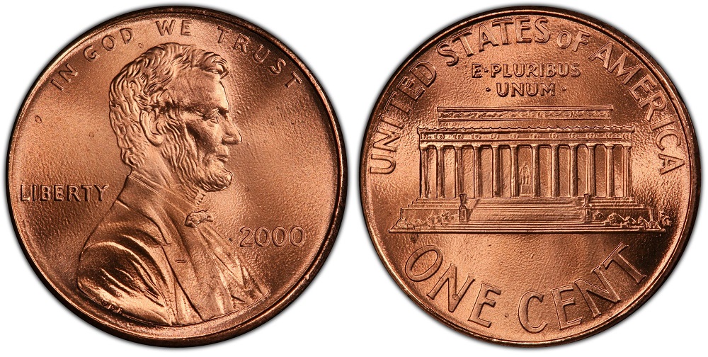 2000 Cheerios penny in original cereal box promotional packaging showing Lincoln cent distributed by General Mills